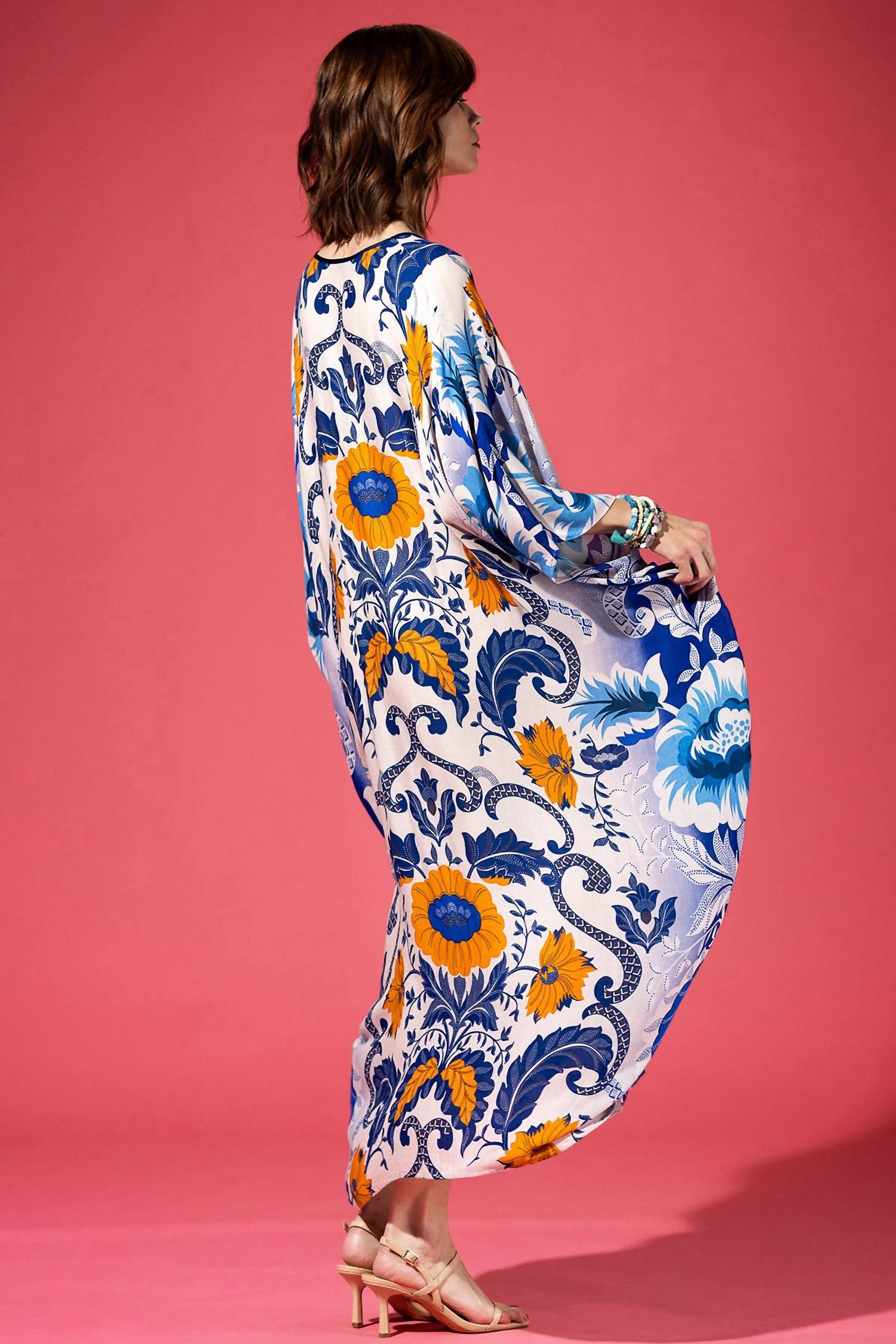 Urbanista - Mazarine Zinnia Floral Kaftan Dress