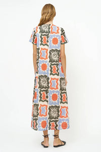 Oliphant - Short Sleeve Shift Maxi Dress
