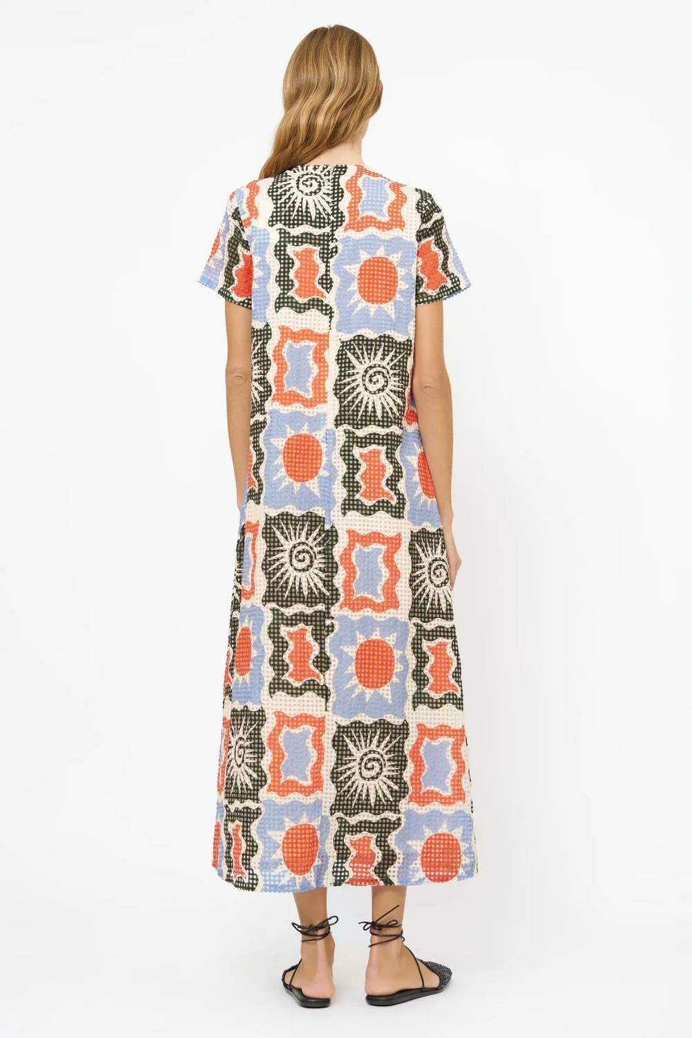 Oliphant - Short Sleeve Shift Maxi Dress