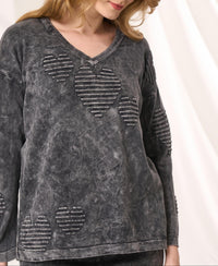 Angel Apparel - V-Neck Heart Sweater