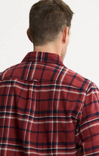 JACHS NEW YORK Brawny Flannel Shirt & Thermal Long Sleeve Tee - 2-pack in red brawny flannel - men's long sleeve top - view 6