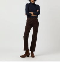 Ann Mashburn Kendall Flare 5-Pocket Jean in coffee stretch cord - women's pants - view 6