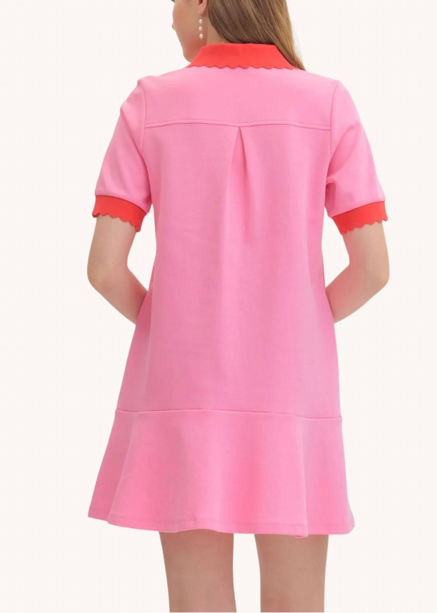 Entro - Celia Scalloped Cotton Mini Dress