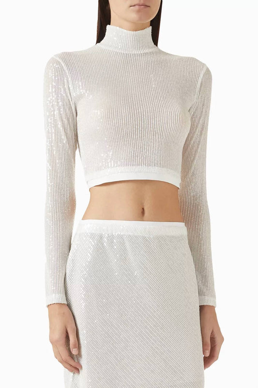 Enza Costa - Sequin-embellished Crop Top