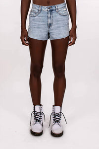 Hidden - Paint Splatter Step Hem Short