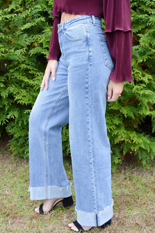 Anniewear - Elevated Essentials Cuffed Jeans