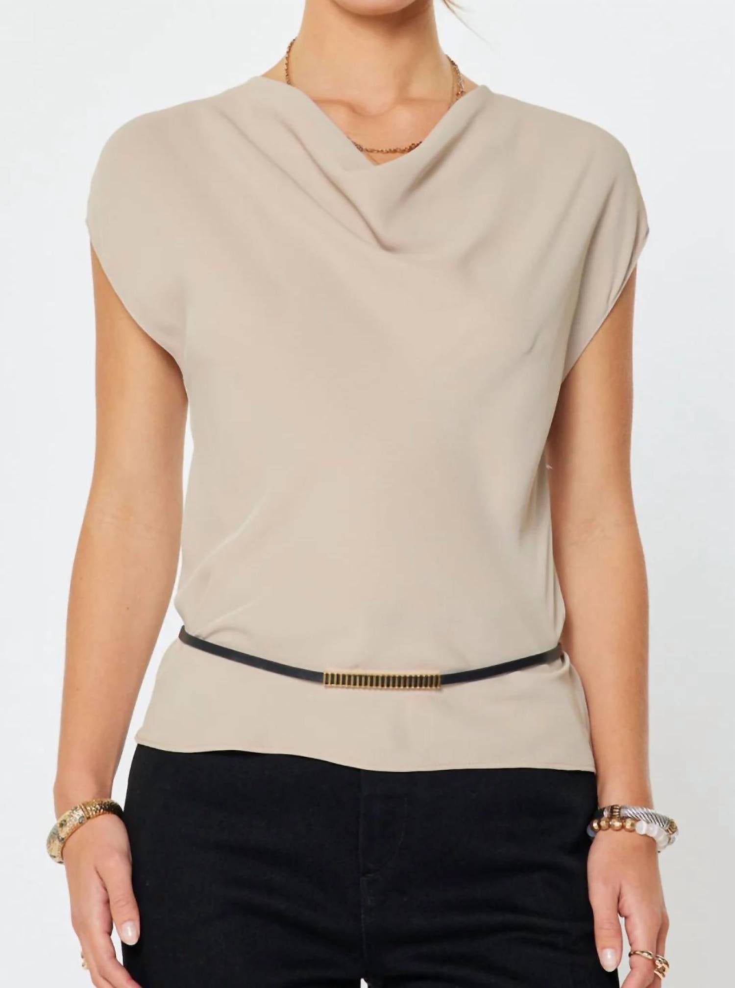 Current Air - Draped Cowl Neck Blouse