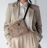 Ybh - Women's Shearling Fanny Pack Bag