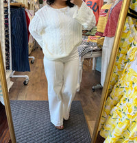 Pol - Twisted Weave Long Sleeve Sweater