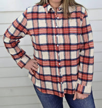 Keren Hart - Plaid Button Down Shirt With Buttons In The Back