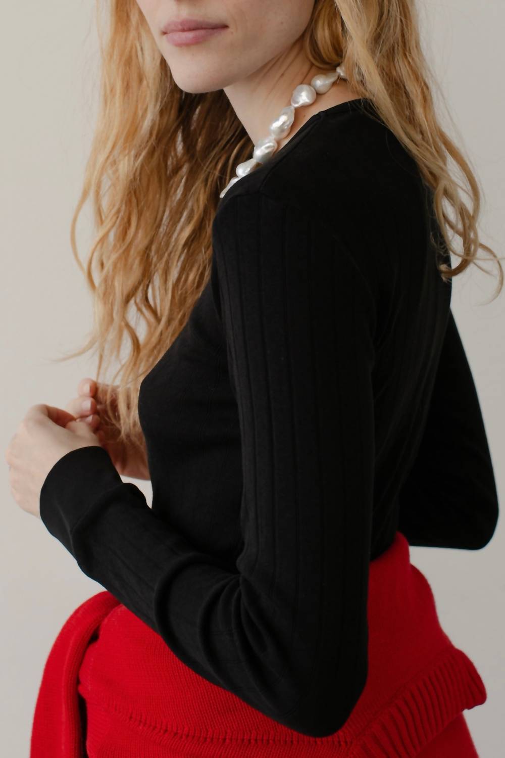Donni. - Pointelle Long Sleeve Top