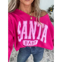 Birdie - Women's Santa Baby Off Shoulder Sweatshirt