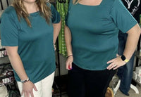 Sew In Love - Peacock Square Neck Top