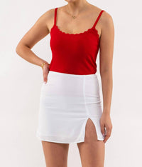 Mine - Scalloped Edge Layering Tank