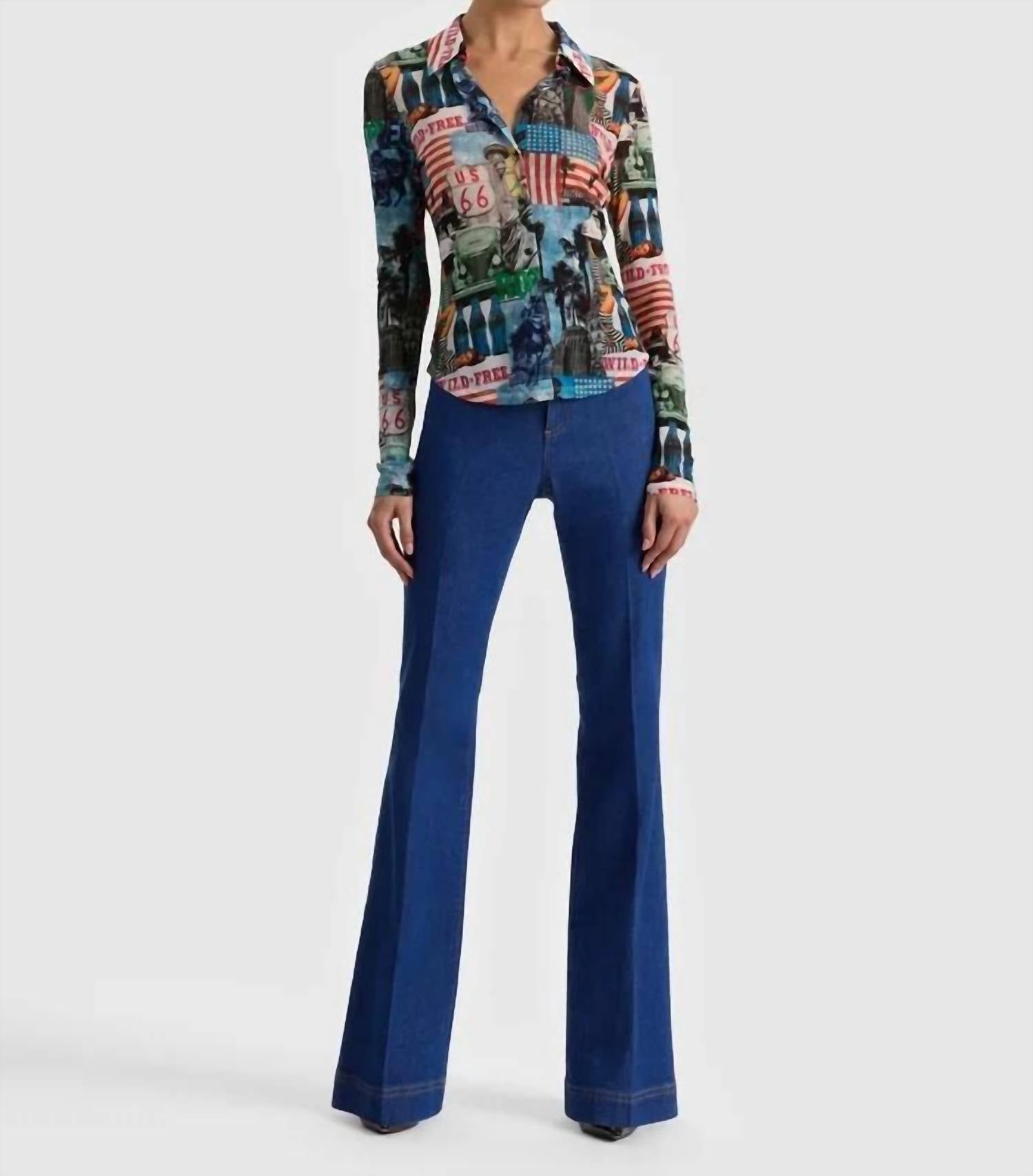 Alice + Olivia - Jade Button Down Top
