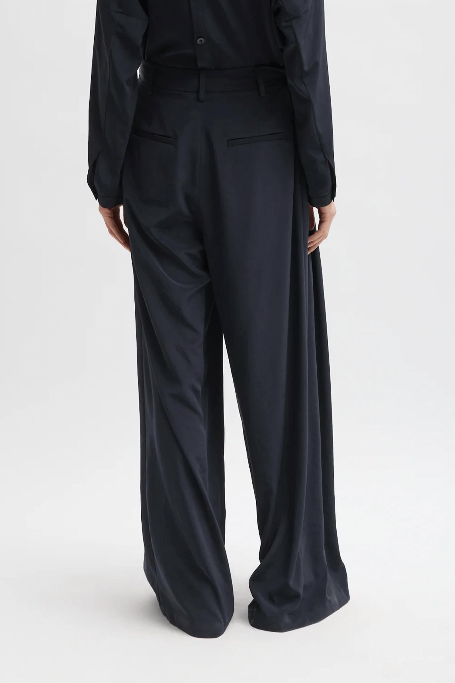 Tibi - Relaxed Suiting Triple Pleat Pants