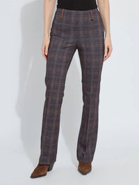Lysse - Women's Patterned Pintuck Ponte Baby Boot Pants