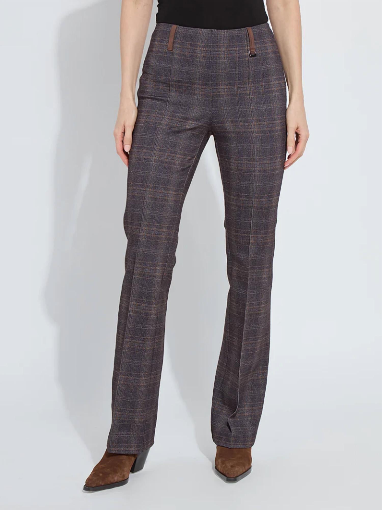 Lysse - Women's Patterned Pintuck Ponte Baby Boot Pants