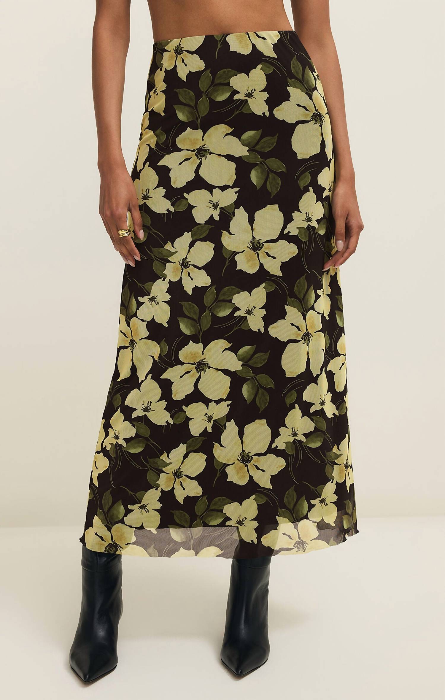z supply spellbound mesh floral maxi dress Women's Z Supply Eda Ren Floral Mesh Skirt Large Sunnyside