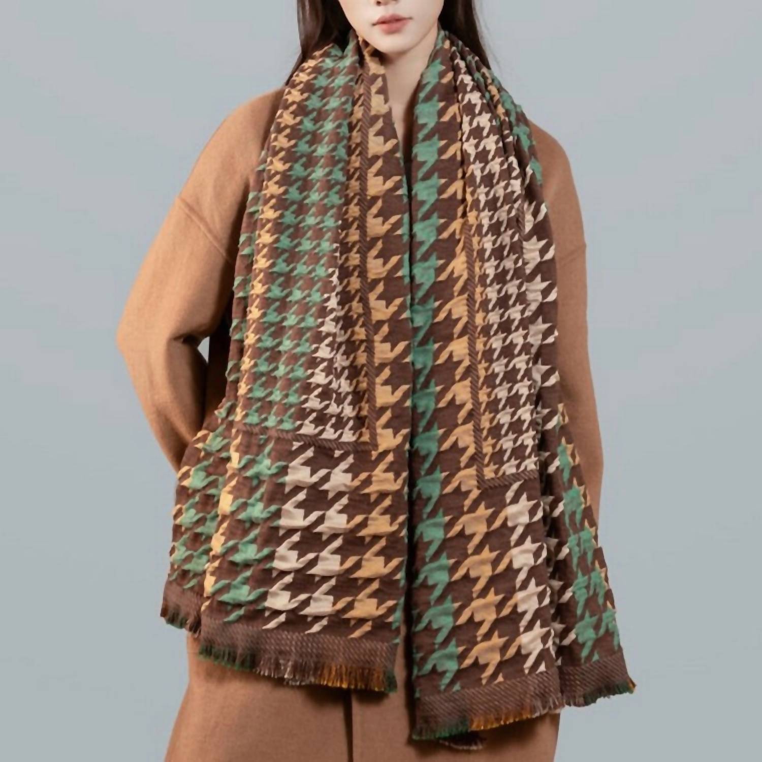Touch Of Style - Plaid Cozy Scarf