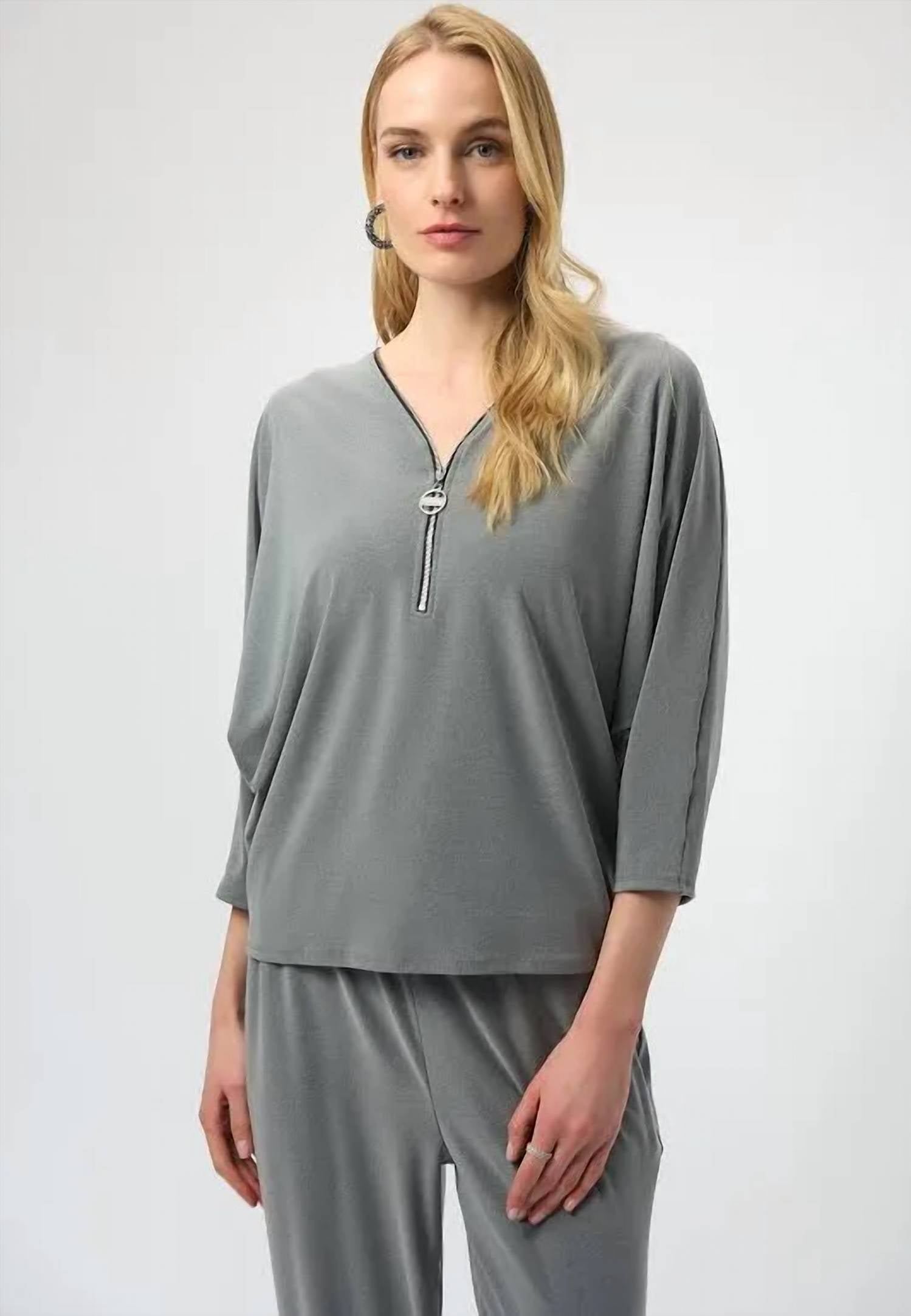 Joseph Ribkoff - Zip front top