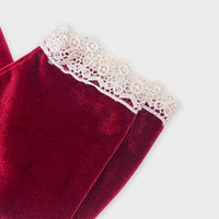Katie Rose - Girl's 2-Piece Velvet Tunic Top With Lace Set