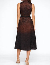 Kay Unger - Sleeveless Ombré Bronze Midi Dress