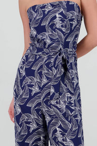 La Mer Luxe - Alia Strapless Printed Jumpsuit
