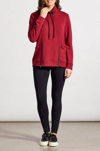Tribal - Long Sleeve Funnel Neck Sweatshirt With Pockets