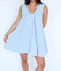 Olivaceous - The June Gingham Mini Dress
