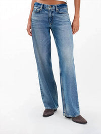 Rag & Bone - Saige Low Rise Full Relaxed Straight Jeans