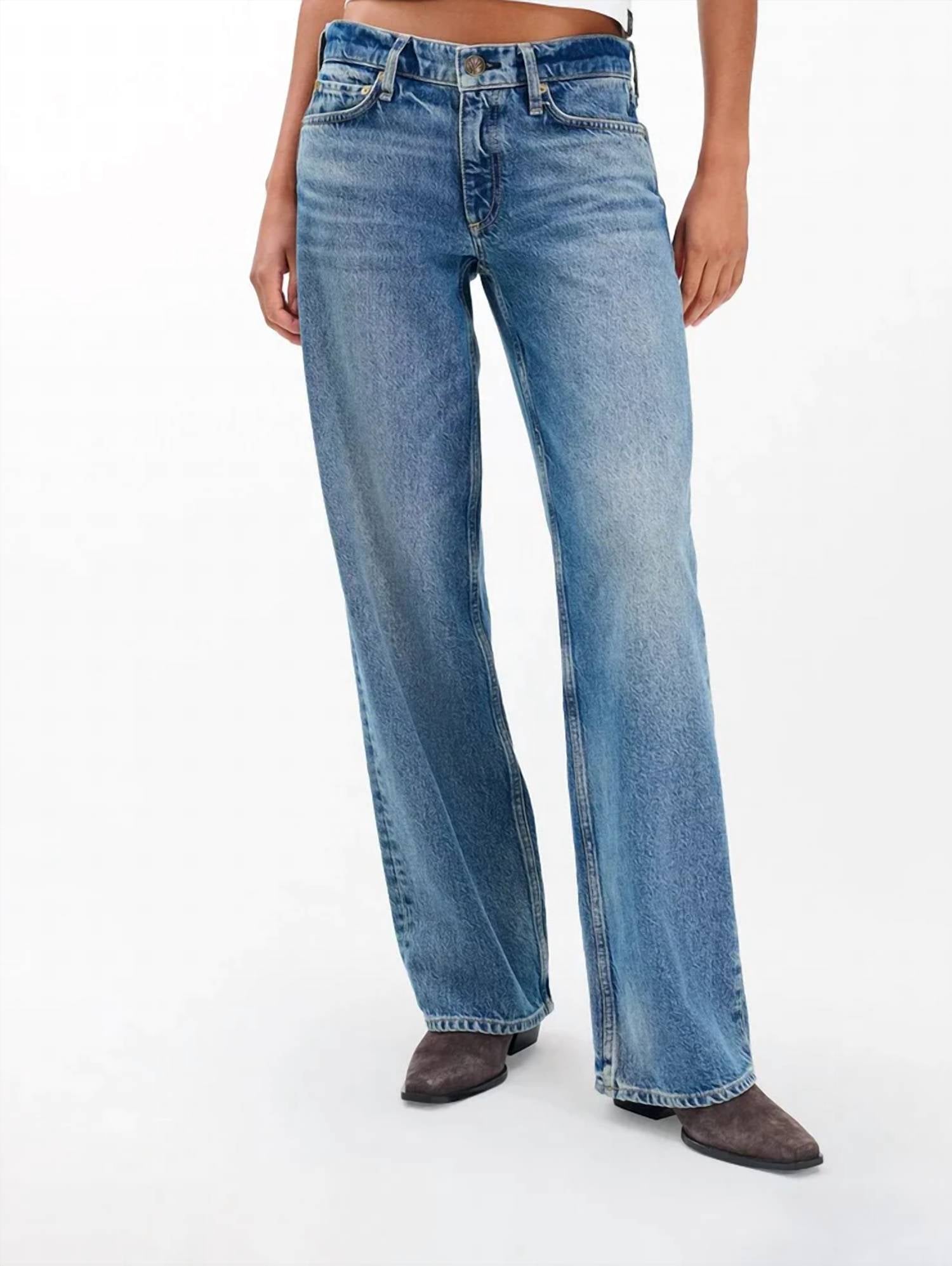 Rag & Bone - Saige Low Rise Full Relaxed Straight Jeans