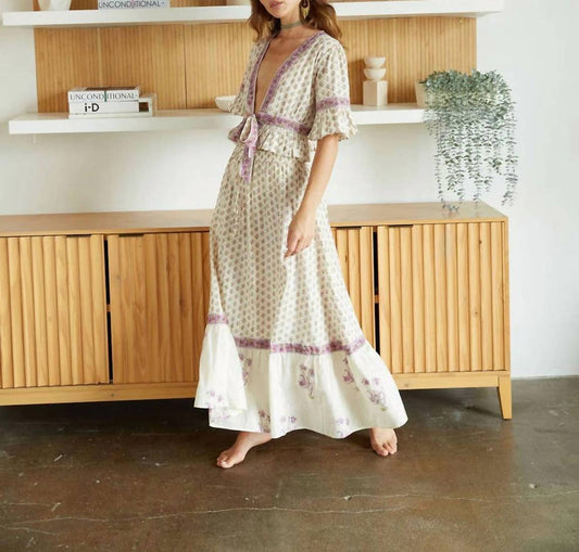 The Fox And The Mermaid - Adya Lurex Tie-Front Top and Maxi Skirt