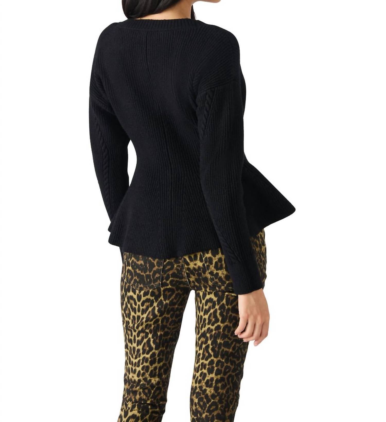 STEVE MADDEN Courtney Sweater in black - women's sweater - alternate view