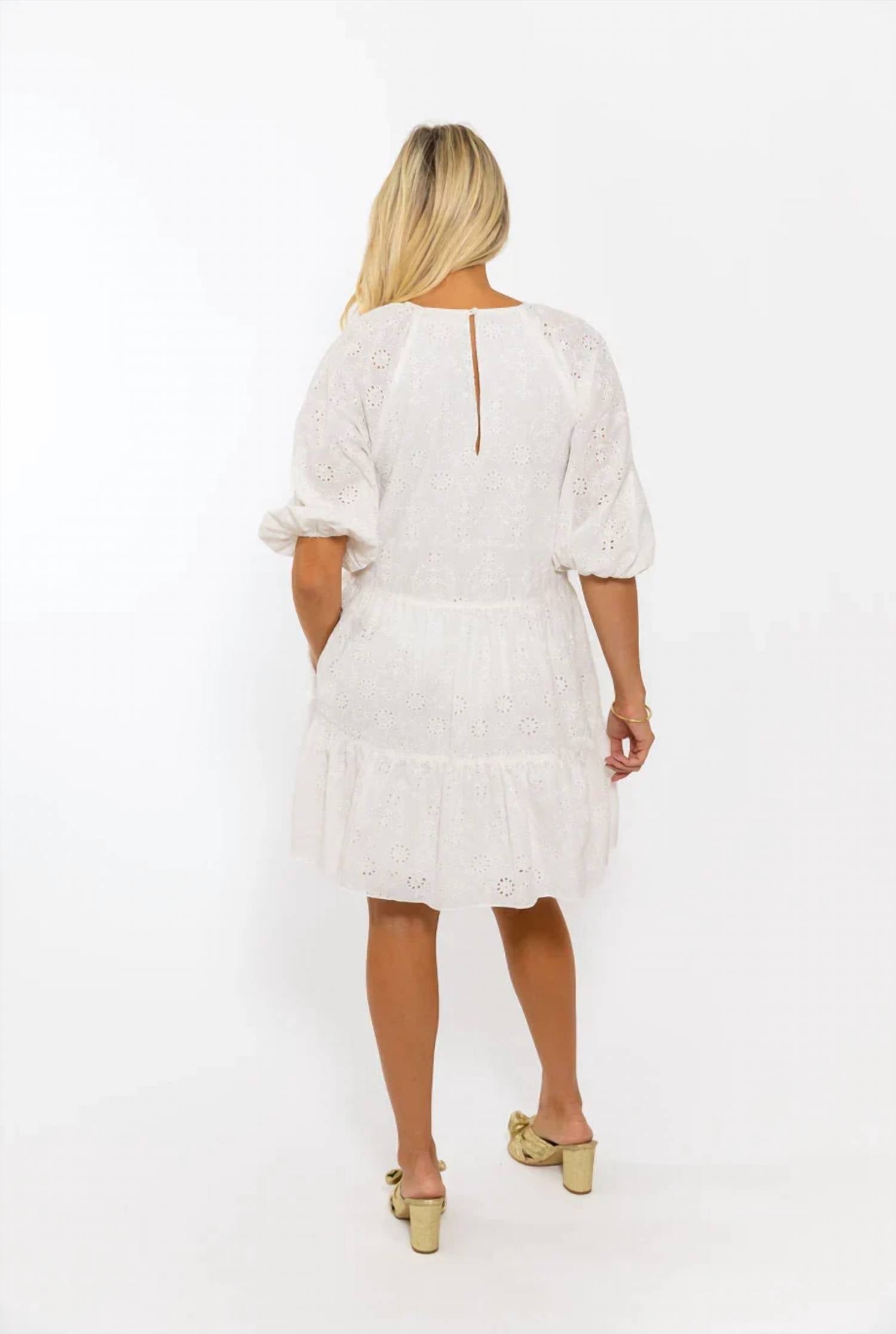 Karlie - Women's Eyelet Tier Dress