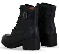 Bottero Women's Leather Preto Lace-up Boots in black - women's shoe - alternate view