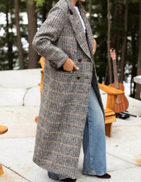 Emerson Fry - Layering Wooly Plaid Maxi Coat