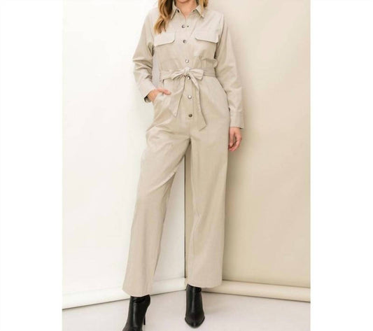 Hyfve - Relaxing Weekend Tie-Belt Jumpsuit