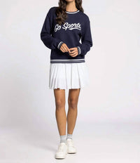 Thread & Supply Go Sports Sweater in navy - women's sweater