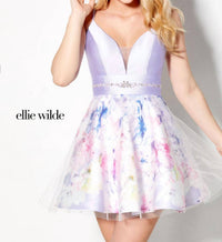 Ellie Wilde Sleeveless A-line Prom Dress in lilac 1 - women's dress