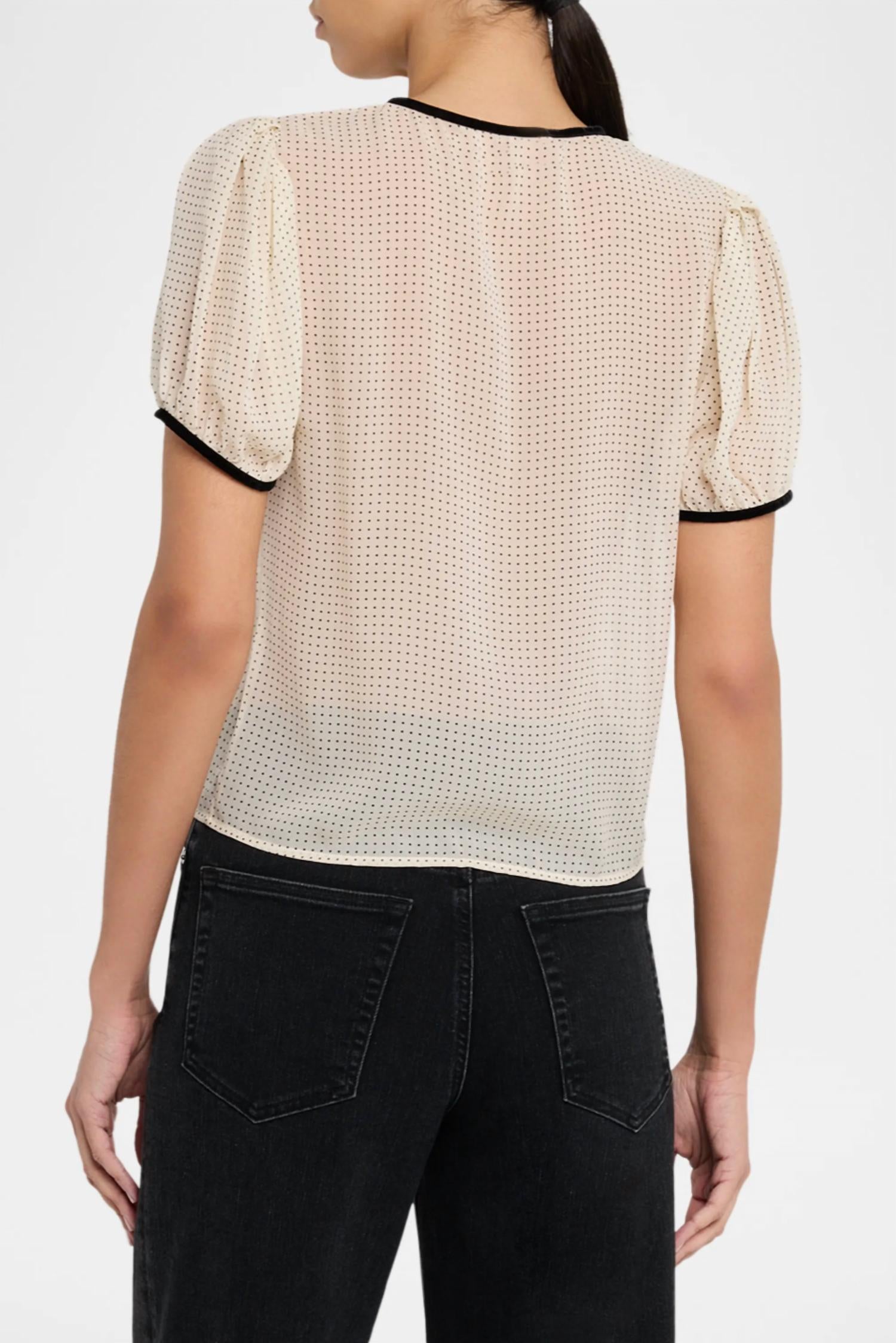 Frame - The Tie Puff Sleeve Blouse