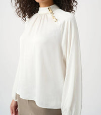 Joseph Ribkoff - Recycled Satin Stand-collar Top