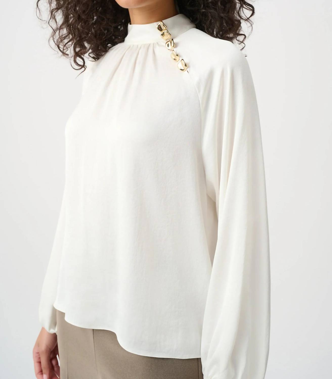 Joseph Ribkoff - Recycled Satin Stand-collar Top