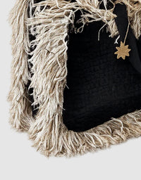 Elektra'S Workshop - Women's Handmade Woven Leather Fringe Tote Bag