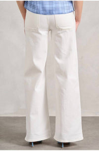 FRAME Le Slim Palazzo Jean in au natural clean - women's jeans - detail view
