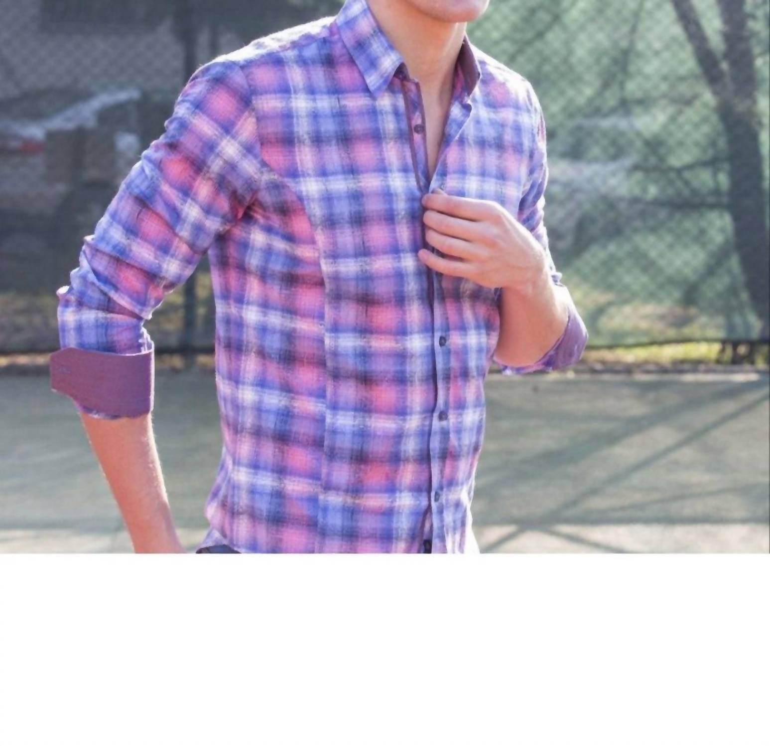Eight X - Paisley Over Checkered Jacquard Shirt