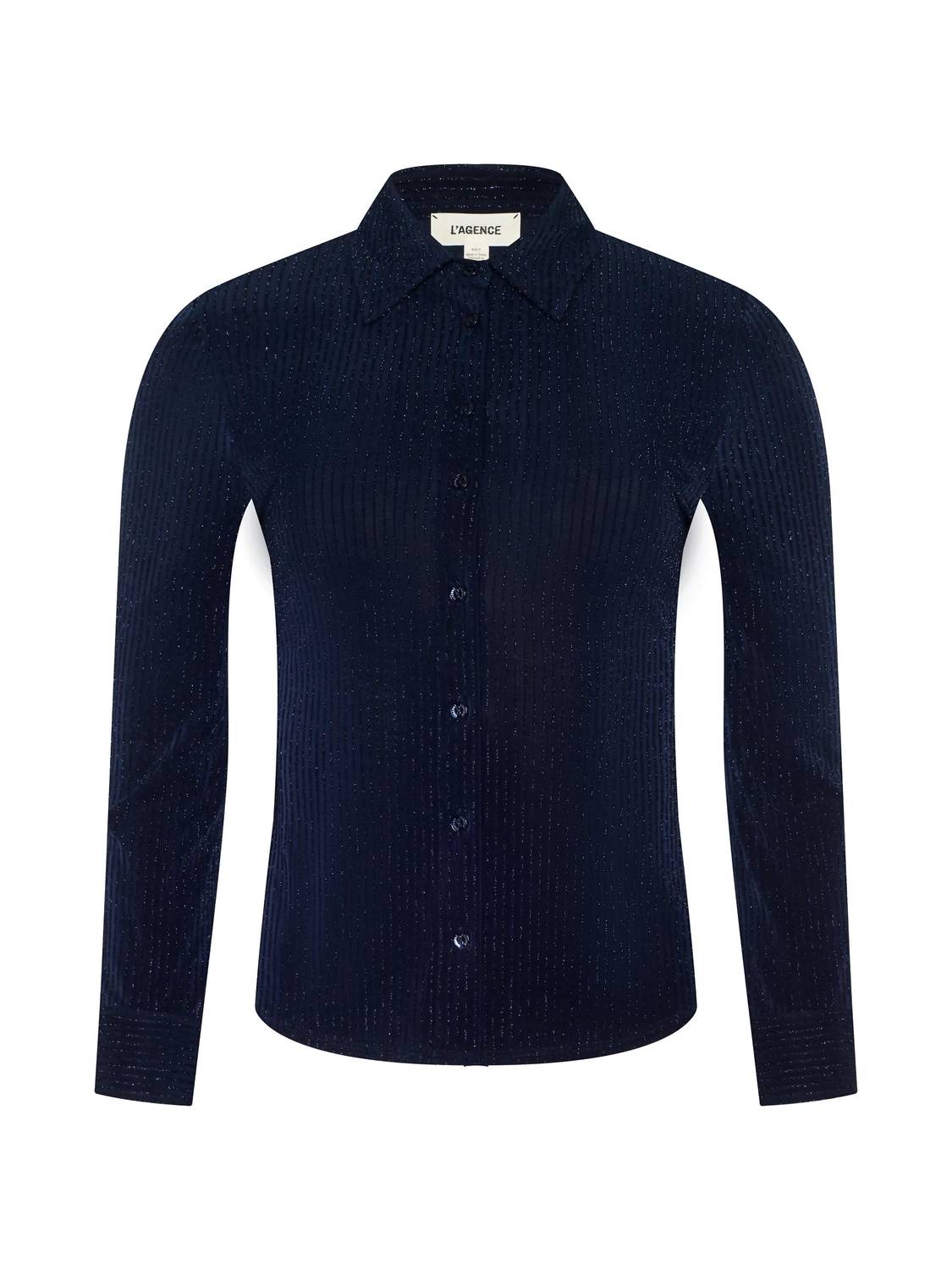 L'Agence Indiana Blouse in midnight metallic strips - women's blouse - view 4