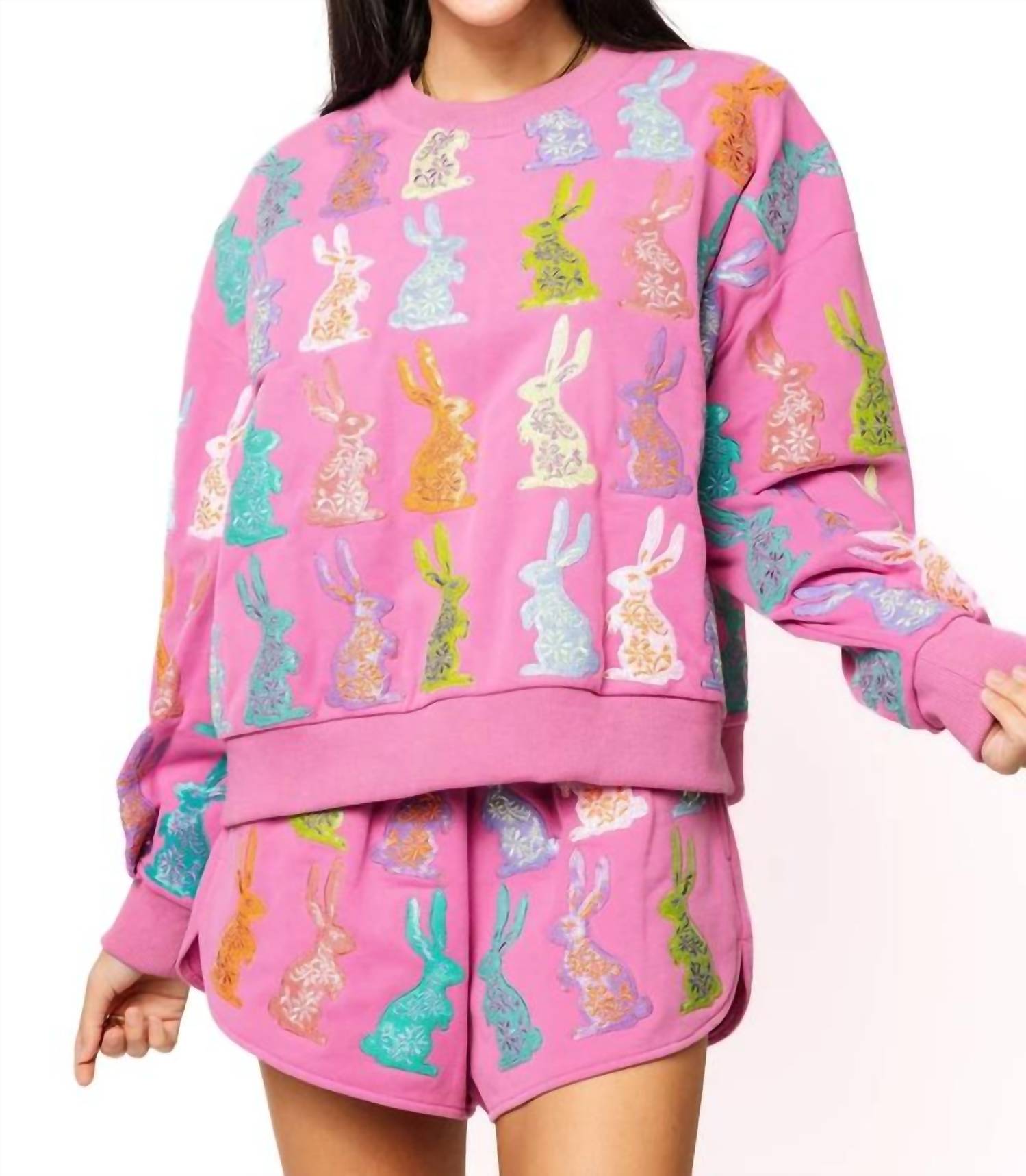 Queen Of Sparkles - Easter Bunny Sweatshorts