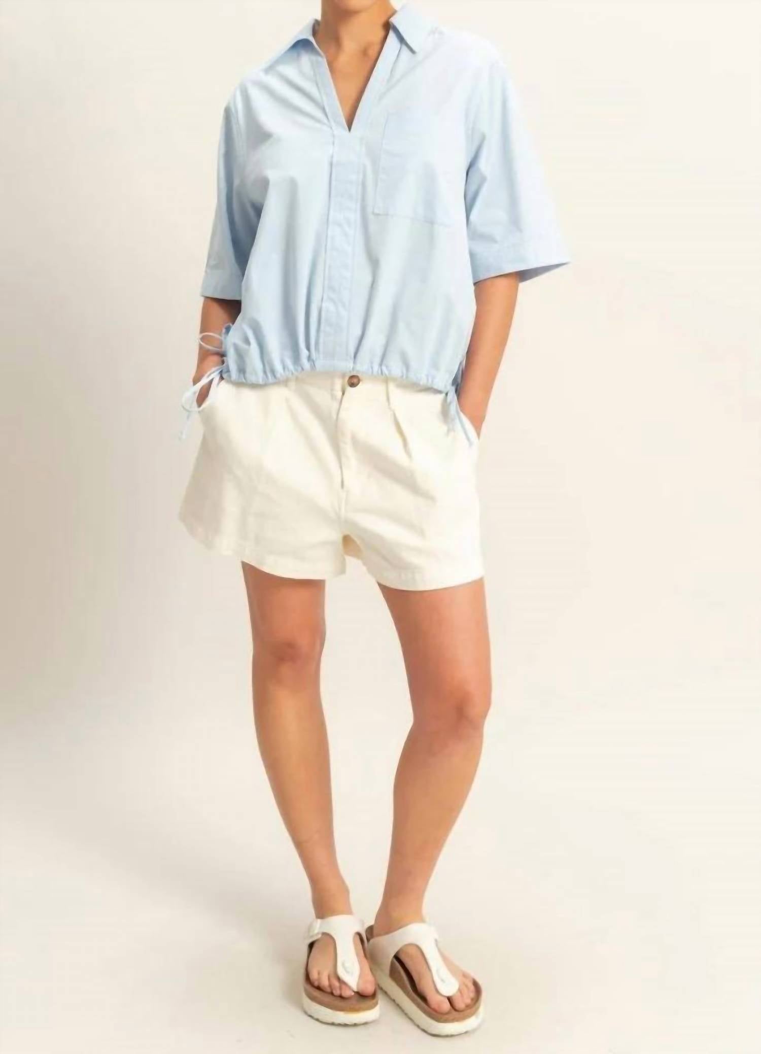 Hyfve - Bubble Hem Relaxed Fit Shirt