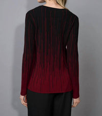 Picadilly - Pattern Textured Long Sleeve Top